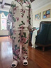 法奈蜜真絲睡衣女長袖套裝 100%桑蠶絲女士高檔秋冬季媽媽款印花家居服 玫瑰粉 L（100%桑蠶絲） 曬單實(shí)拍圖