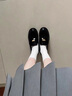 珂卡芙（KEKAFU）樂福鞋女鞋2024春季新款制服鞋子女小皮鞋女百搭休閑鞋女淺口單鞋 黑色 跟高2CM 37 曬單實拍圖