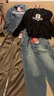 BJHG不計后果春季加厚水洗美式直筒牛仔褲男潮牌復古寬松闊腿hiphop褲 黃泥深藍 S 曬單實(shí)拍圖