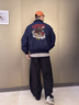 VIP飛行潮牌秋季飛行員夾克男ma1棒球服大碼寬松刺繡外套 寶藍(lán)色 XL 曬單實(shí)拍圖