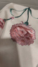 吳蠶里（WUCANLI）絲巾真絲女士春秋季蘇繡康乃馨刺繡桑蠶絲母親節(jié)禮物外搭圍巾 馨香賦-米粉色 曬單實拍圖