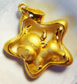 菜百首飾 黃金吊墜 足金3D硬金十二生肖星星吊墜之丑牛 計價 HJ 七夕禮物 黃金吊墜（不含鏈） 約2.70g 曬單實拍圖