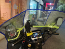 季萌電動車擋風板前擋風四季通用電動車擋風被電動車踏板車擋風罩 藍色晴雨款擋風板 曬單實拍圖