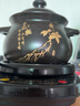 壺福（HF）陶瓷電燉鍋電砂鍋煲湯砂鍋全自動家用預(yù)約煮粥燉湯鍋多功能養(yǎng)生鍋可明火砂鍋隔水燉分體式大容量 煲C印花（RS-HS） 3L +黑底座A 曬單實拍圖