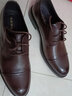 奧康（Aokang）舒適牛皮透氣商務(wù)正裝系帶耐磨皮鞋 棕44碼 曬單實(shí)拍圖