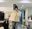 艾柔丹冬季新款短款羽絨服女裝保暖加厚甜美可愛白鴨絨高端洋氣女士外套 奶白色(靚女款) L/130-150斤 曬單實(shí)拍圖