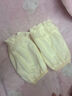 途尊韓版秋冬蕾絲絨布短款防污袖套可愛(ài)成人學(xué)生上班家用干活護袖頭女 小結邊純色：米黃 曬單實(shí)拍圖