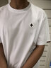 PRIDEME小眾設(shè)計感高端冰絲光棉白色t恤男短袖修身夏季薄款休閑半袖男士 MG24045-白色 M 【體重建議：100-120斤】 曬單實拍圖