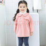 優(yōu)貝祥（youbeixiang）女寶寶條絨罩衣秋冬畫(huà)畫(huà)衣燈芯絨吃飯倒褂長(cháng)袖韓版兒童防水反穿衣 粉色三朵花 120碼【身高110左右】 曬單實(shí)拍圖