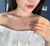 VCIXYOU18K黃金四葉草金項鏈女彩金吊墜輕奢高級感鎖骨鏈生日禮物送女友 18k玫瑰金吊墜+925鏈+本地倉直發(fā) 曬單實(shí)拍圖