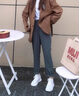 晟霆真皮高幫小白鞋女2025春秋新款時尚厚底內(nèi)增高休閑鞋加絨運動板鞋 白色單里 38 (240mm) 曬單實拍圖