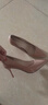 皓娥裸色高跟鞋女春秋季單鞋法式細跟尖頭少女百搭氣質(zhì)顯瘦通勤單鞋 淺裸色 36 曬單實(shí)拍圖