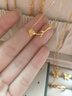 周六福足金999玫瑰黃金項鏈女七夕生日禮物計價A0611679 約3.4g 40+5cm  曬單實拍圖