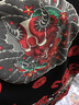 簡(jiǎn)拓夏季薄款中國風(fēng)重工刺繡純棉短袖T恤 學(xué)生情侶裝體恤男大碼半袖衫 2011黑色 M 曬單實(shí)拍圖