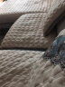 菲梵阁 沙发垫套装防滑布艺定制实木组合皮沙发套罩巾全包四季通用坐垫 梦娜斯-米白 80×80+20cm花边一片 实拍图