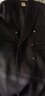 CULTUM【溫暖純羊毛面料】冬季厚款雙排扣柴斯特毛呢大衣男通勤正裝外套 黑色 XL 曬單實(shí)拍圖