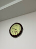 七王星客厅欧式挂钟卧室钟表创意田园艺术墙壁挂表电子扫秒石英钟计时器 9815木纹连连花 实拍图