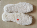 DELIUGG羊毛保暖鞋墊女冬季加絨加厚雪地靴防寒棉鞋墊透氣吸汗鞋墊 白色 35 曬單實(shí)拍圖