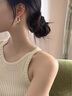 蕉夏金色耳環(huán)女2024新款日韓網(wǎng)紅簡(jiǎn)約耳圈高級(jí)感生日禮物復(fù)古耳飾 金色耳環(huán) 曬單實(shí)拍圖
