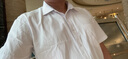 佐馬仕男士短袖襯衫白色襯衣男正裝純色商務(wù)休閑免燙修身職業(yè)裝大碼工裝 純白色 44 （170-190斤） 曬單實(shí)拍圖