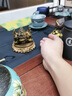 茶寵擺件變色茶寵貔貅茶臺桌面擺件金蟾茶從寵茶玩茶具裝飾品 旋轉(zhuǎn)-鴻運金蟾(變金款) 曬單實拍圖