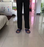 典都歐尚休閑褲男寬松夏季薄款免燙直筒純棉高腰中老年男褲商務爸爸裝 海藍色夏季款 32 （二尺五） 曬單實拍圖