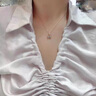 奢萊斯勒奢侈飾品【七夕情人節禮物】項鏈女靈動(dòng)真鉆吊墜玫瑰金鎖骨鏈 玫瑰金 禮盒包裝（航空速運） 曬單實(shí)拍圖