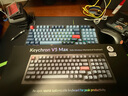 keychron渴創(chuàng) V5Max 機(jī)械鍵盤 無線鍵盤 QMK/VIA開源改鍵 客制化鍵盤 三模鍵盤 游戲辦公 Gasket結(jié)構(gòu) 黑色V5Max-可插拔RGB茶軸 - 旋鈕版 曬單實(shí)拍圖