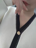 矜持范春季女裝v領(lǐng)毛衣外套女寬松慵懶風(fēng)感設(shè)計(jì)感小眾上衣針織開衫 白色 S 8095斤 曬單實(shí)拍圖