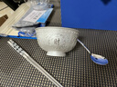 莉翠行（LICUIHANG）999足銀碗筷子勺子套裝實(shí)用餐具三件套雪花銀雙層隔熱福祿壽喜財(cái) 銀碗套裝249克（可刻字） 曬單實(shí)拍圖