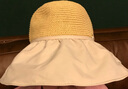 啄木鳥(niǎo)防曬帽子女2024款夏季海邊度假遮陽(yáng)草帽時(shí)尚可折疊大帽檐蕾絲黑膠 橘黃色 均碼 曬單實(shí)拍圖