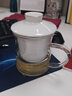 一園 加厚耐熱玻璃主人杯過(guò)濾內(nèi)膽茶道杯泡茶杯品茗杯家用辦公品茗杯功夫茶具泡馬克杯茶道杯 豆窯竹韻杯350ml 曬單實(shí)拍圖