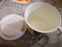 特厚搪瓷快餐杯平蓋搪瓷杯餐盒琺瑯搪瓷碗泡面杯泡面碗奶杯飯盒杯搪瓷蓋盆油碗湯碗大號杯 14CM 葉子華科搪瓷快餐杯1.5L 曬單實拍圖