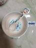 五和（WUHE）嬰兒輔食碗兒童餐具碗勺子套裝防燙耐摔寶寶碗新生兒可蒸煮食品級 哆啦A夢(mèng)碗350ml+勺子 曬單實(shí)拍圖