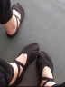 Glueckind 成人儿童男女舞蹈鞋软底练功鞋猫爪鞋瑜伽鞋芭蕾舞拉丁舞鞋 黑色布头 40/建议脚长23.5cm 实拍图