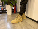 西域駱駝（VANCAMEL）真皮馬丁靴男士秋冬季2025新款切爾西鞋工裝靴男士英倫休閑大黃靴 卡其 42 標準運動(dòng)碼 曬單實(shí)拍圖