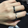 925純銀黑白情侶戒指男女素圈開(kāi)口對戒七夕情人節生日禮物送女友 相愛(ài)戒指-男款黑色 開(kāi)口可調節 曬單實(shí)拍圖
