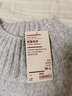 無(wú)印良品 MUJI 女式 含牦牛絨羊毛 寬版毛衣 BAL02A0A 淺灰色 M-L 曬單實(shí)拍圖