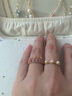 周生生18K玫瑰金V&A系列皇冠藍(lán)寶石彩金鉆石戒指女款90599R18KR 11圈 曬單實(shí)拍圖