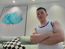 簡(jiǎn)束背心男夏季汗背心男士健身緊身運(yùn)動(dòng)條紋背心男汗衫棉質(zhì)無(wú)袖t恤男 藍(lán)色 XL （70kg左右） 曬單實(shí)拍圖