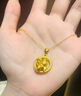 中國黃金（CHINA GOLD）蛇盤(pán)兔黃金吊墜足金生肖蛇項鏈本命老情人節生日禮物送女朋友老婆 蛇盤(pán)兔吊墜-瓜子扣 約2.3g【贈銀鏈/代寫(xiě)賀卡】 曬單實(shí)拍圖
