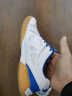 TIBHAR德国TIBHAR乒乓球鞋男鞋女款专业乒乓球运动鞋防滑透气耐磨型 02018-白/蓝(此款偏小一码) 43 实拍图