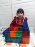 科博積木搭建組合彩窗磁力片小顆粒拼裝男孩創(chuàng)意玩具兒童生日禮物送禮 積木磁力片206件 曬單實(shí)拍圖