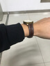 美洲鱷魚皮適用于天梭表帶力洛克1853DW真皮蝴蝶扣鏈 西鐵城手表帶 男女情侶手表帶配件20mm 棕色白線：金色針扣 19mm 曬單實拍圖