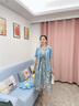 佰藍(lán)嬌時(shí)尚洋氣質(zhì)西裝連衣裙女2025夏季新款小香風(fēng)碎花裙子夏天兩件套裝 藍(lán)色 XL (推薦115-125斤) 曬單實(shí)拍圖