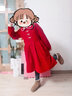 金布?。↗INBUDING）女童春秋季連衣裙兒童公主裙適合3-15歲小女孩穿的新款學(xué)生氣質(zhì)款 紅色 150 cm 曬單實(shí)拍圖