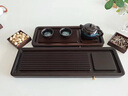 瓷牌茗茶具（cipaiming teaset）胡桃色竹木茶盤(pán)家用中式小號(hào)單人功夫茶具現(xiàn)代茶藝茶壺茶杯托盤(pán) 曬單實(shí)拍圖
