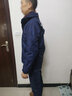 駱駝戶外沖鋒衣款三合一兩件套 防水透濕沖鋒衣  墨藍(lán)印花/墨藍(lán)/男/A8W26O8103 XS 曬單實(shí)拍圖