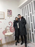杰遜斯情侶羽絨服男女情侶裝時(shí)尚大毛領(lǐng)冬季加厚中長(zhǎng)款外套男冬裝衣服潮 5009-Y901黑色（單件） S 曬單實(shí)拍圖