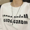 QMXD黑十字架項(xiàng)鏈男潮流嘻哈吊墜個(gè)性帥氣學(xué)生鎖骨鏈潮牌配飾送男友 黑色 曬單實(shí)拍圖
